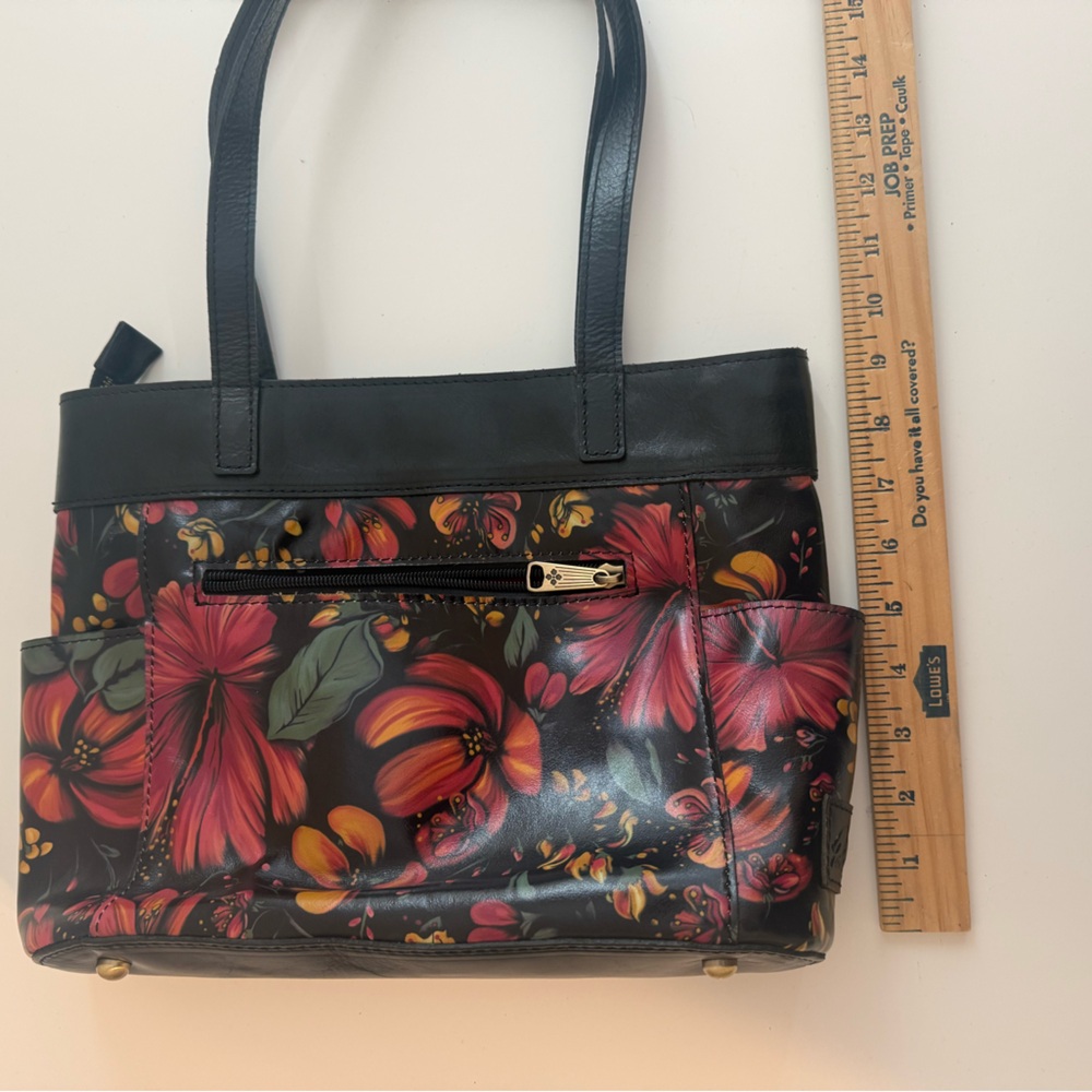 Patricia Nash Black and Red Floral Tote - Picture 15 of 16